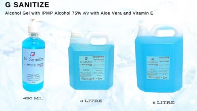 G Sanitize : Sanitizer Alcohol Gel Aqua